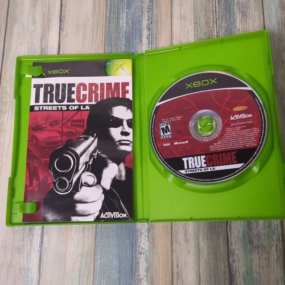 True Crime: Streets of L.A. (Microsoft Xbox, 2003) CIB Complete w/ Manual